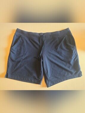 Women's Navy Drawstring Athletic Shorts